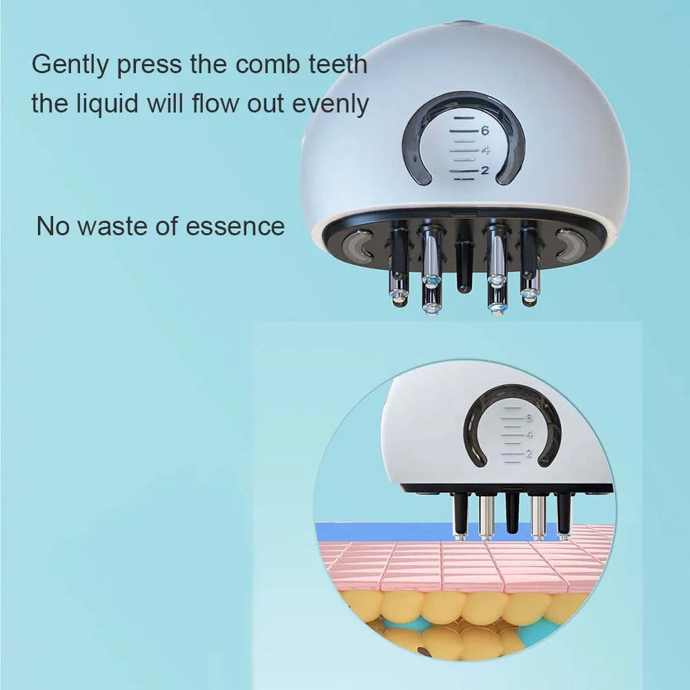 LED Scalp Massager & Hair Serum Applicator with 7ml Reservoir