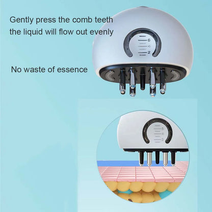 LED Scalp Massager & Hair Serum Applicator with 7ml Reservoir