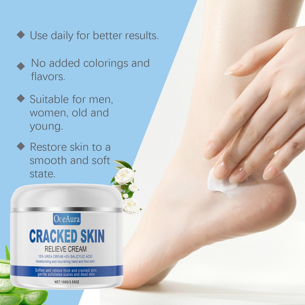 Tea Tree & Aloe Vera Hand and Foot Care Cream with Urea