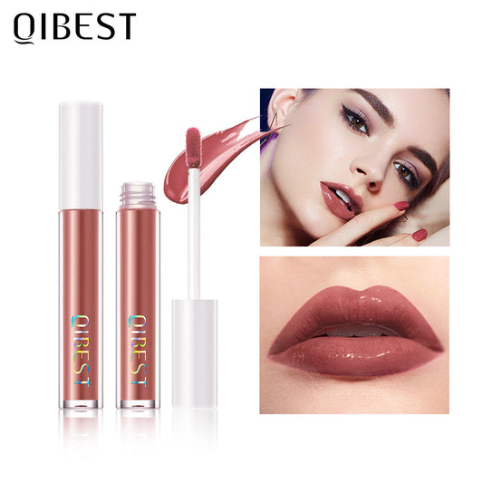 QIBEST Glassy Lip Gloss with Moisturizing Finish