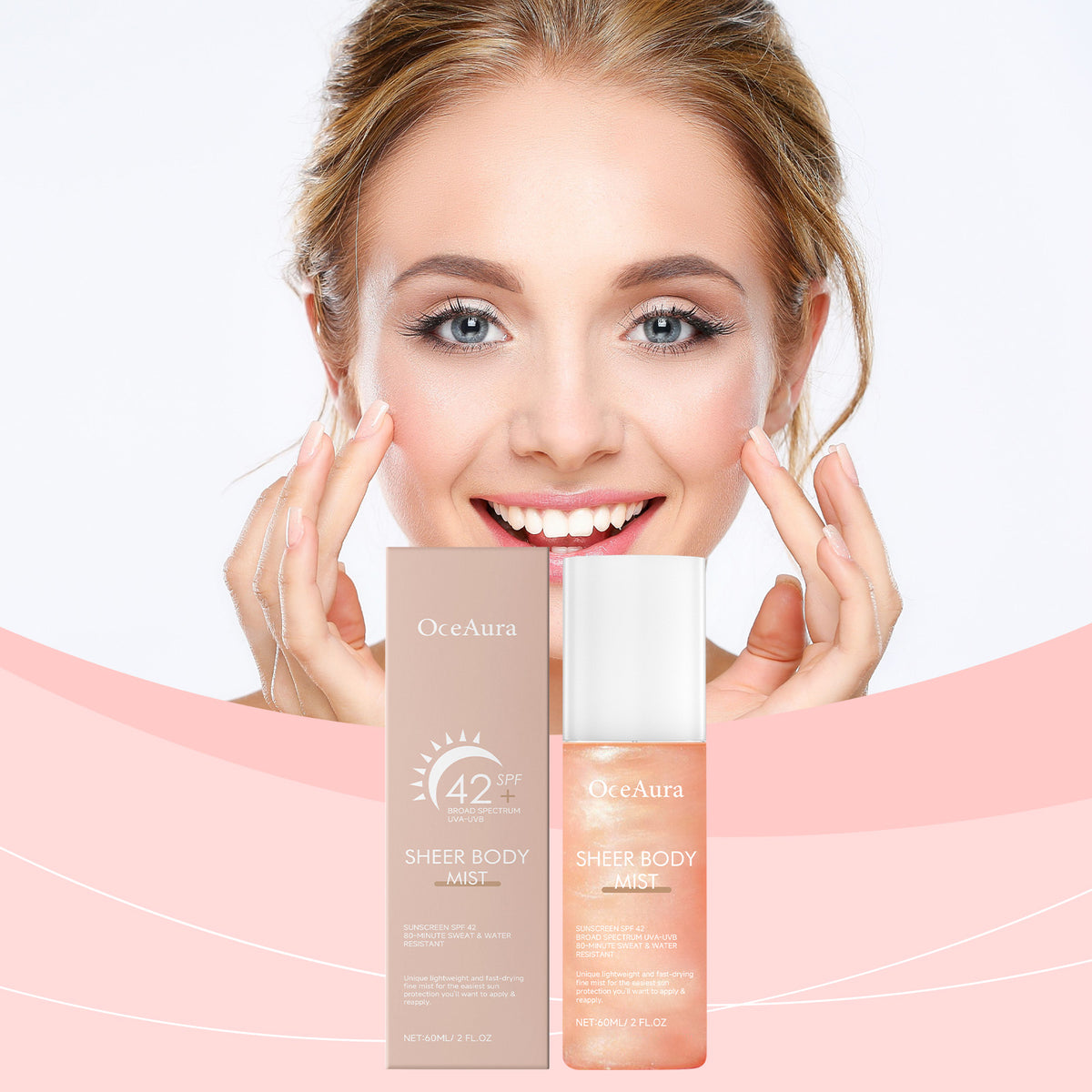 OceAura Body Sunscreen Spray with Titanium Dioxide & Vitamin C