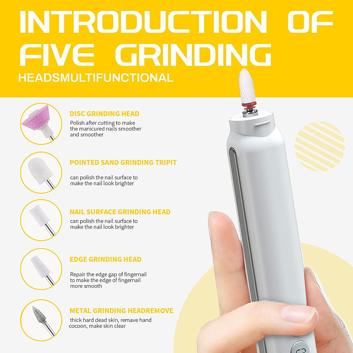 USB Rechargeable Electric Nail Drill