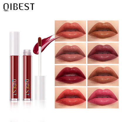 QIBEST Glassy Lip Gloss with Moisturizing Finish