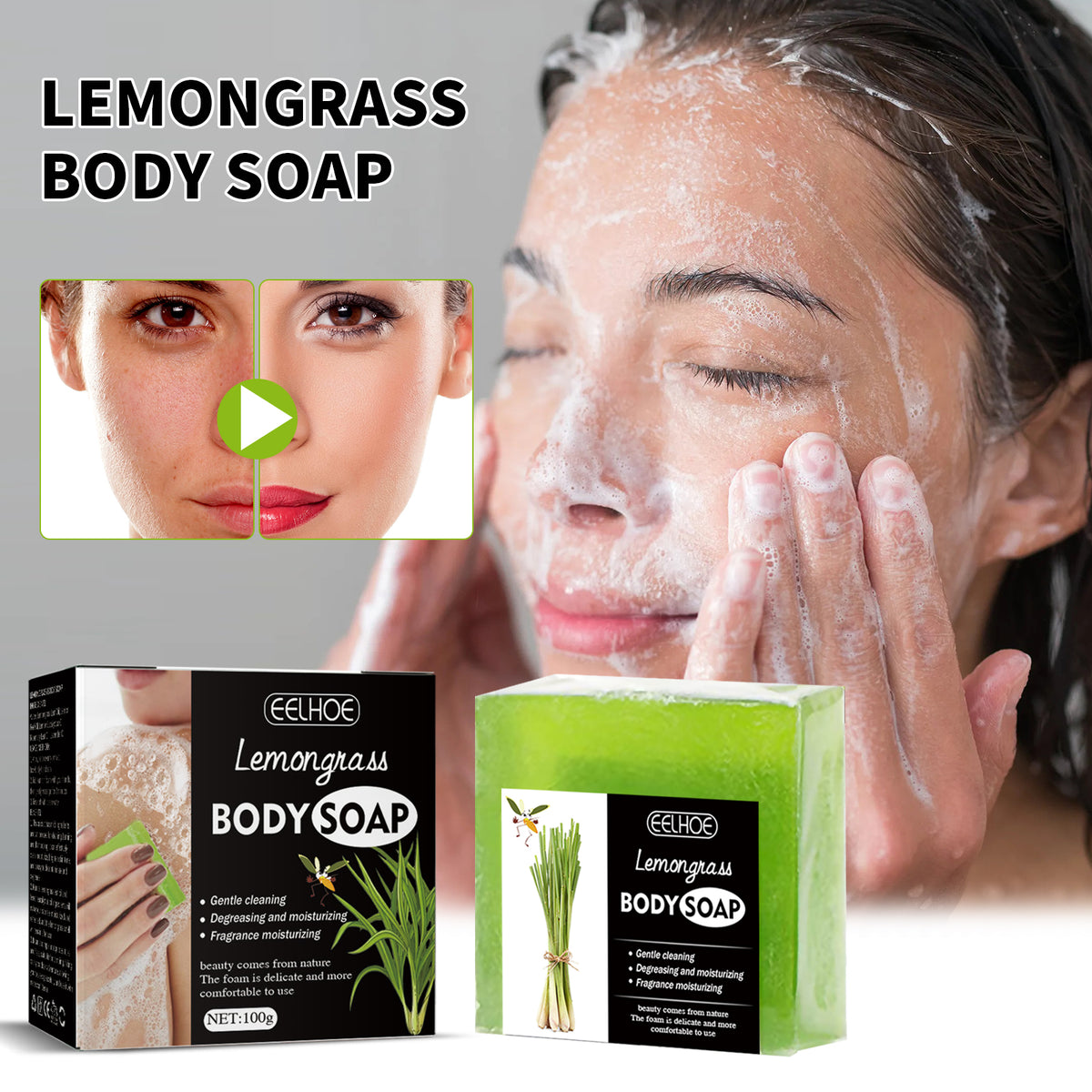 Citronella Bath Soap with Lemon, Rosemary & Lavender Oils