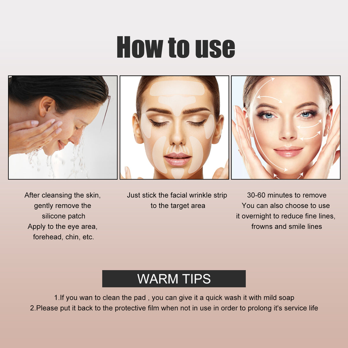 Collagen Facial Lifting & Firming Silicone Patches
