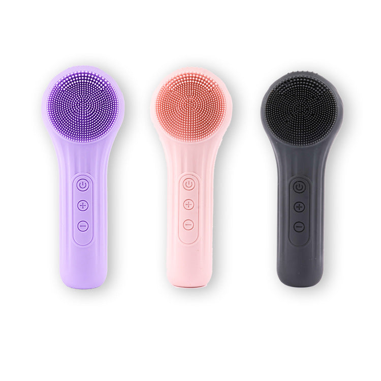 Silicone Facial Cleansing Brush with Heat & Vibration