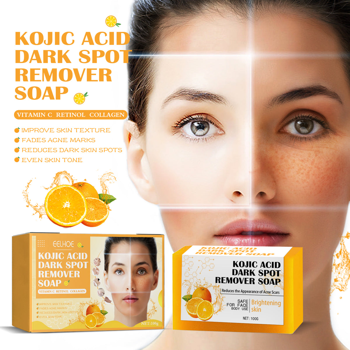 EELHOE Kojic Acid Dark Spot Remover Soap