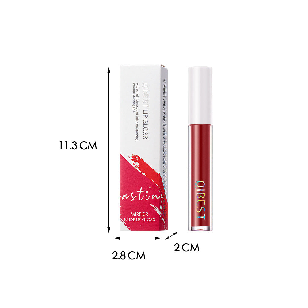 QIBEST Glassy Lip Gloss with Moisturizing Finish