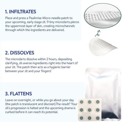 9-Piece Microneedle Acne Patches with Hyaluronic Acid & Salicylic Acid