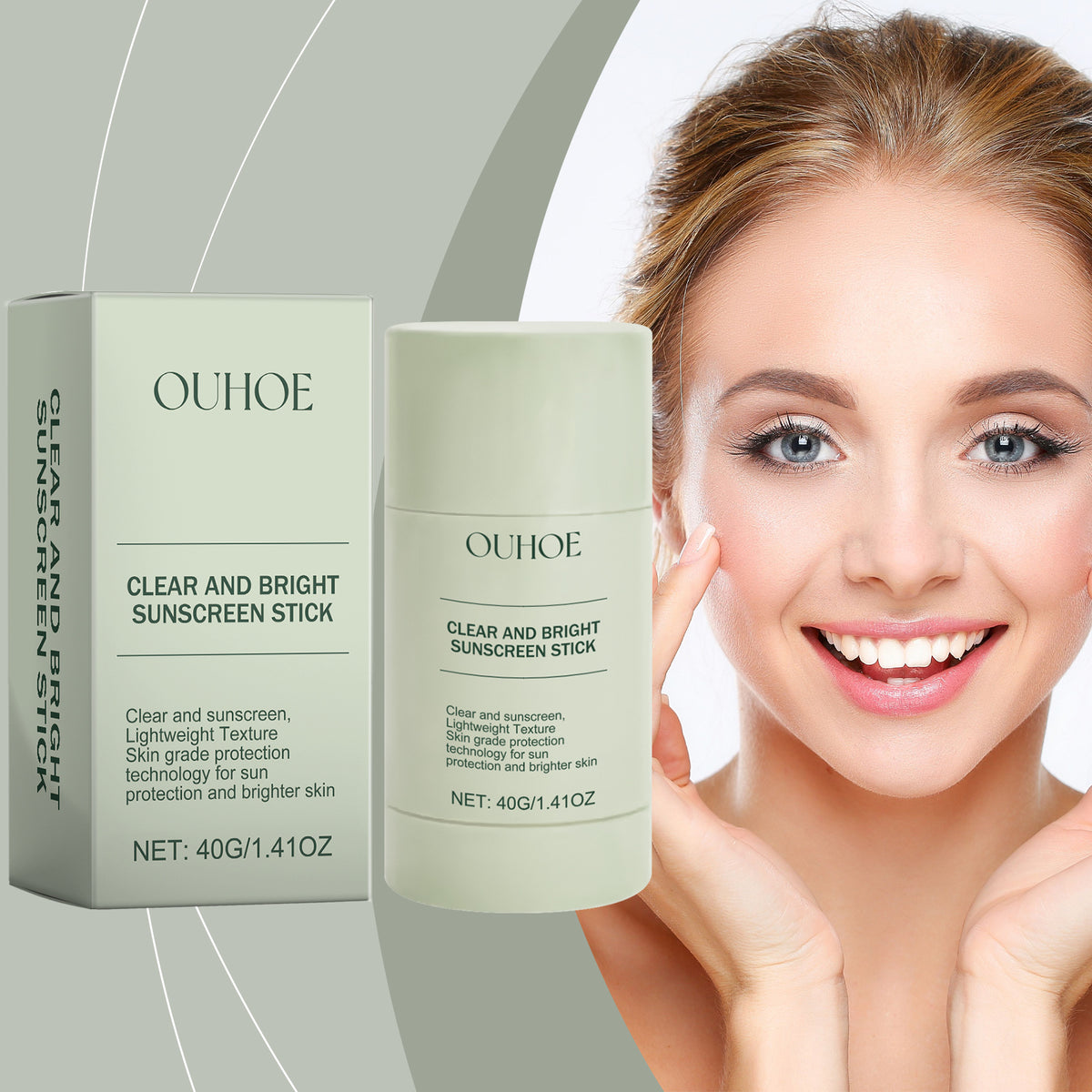 OUHOE Clear Sunscreen Stick  Transparent UV Protection