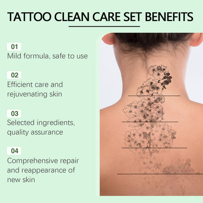 Tattoo Cover Care Set with Snail Filtrate, Mint & Licorice