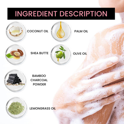 Bamboo Charcoal Back Cleansing Soap with Coconut & Olive Oil
